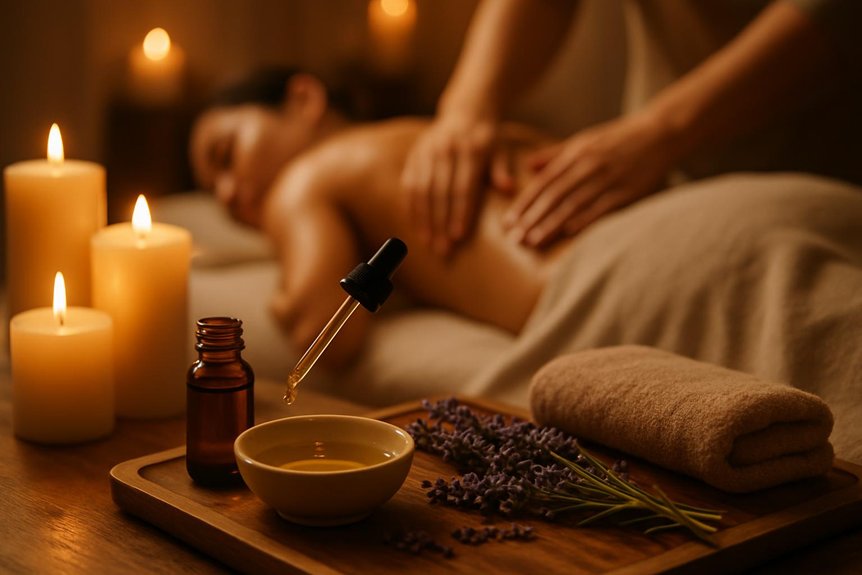 lavender massage promotes relaxation