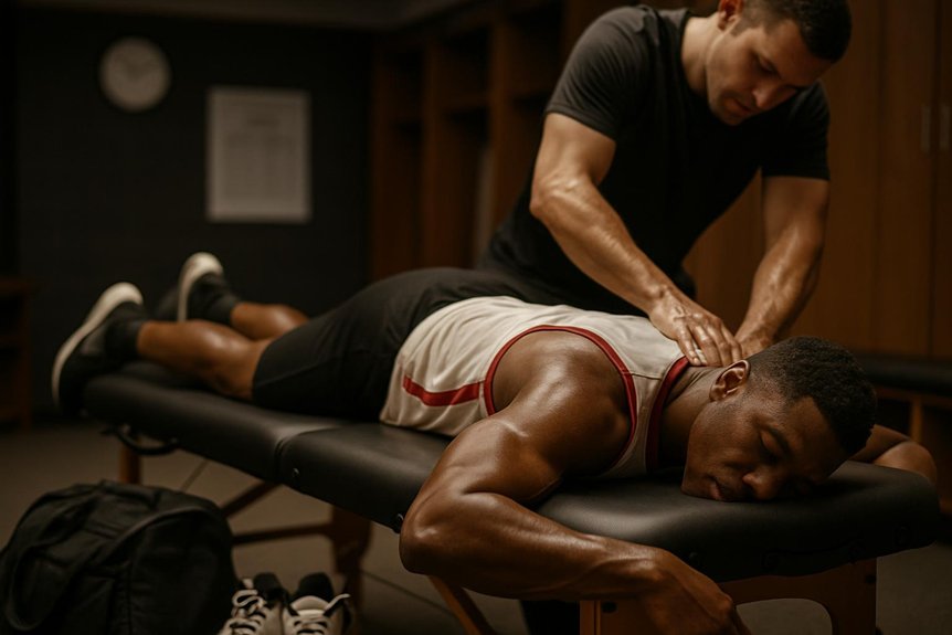 light recovery focused postgame massage