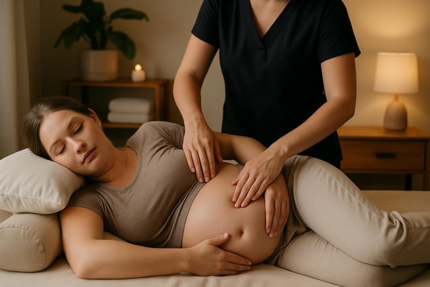 massage eases pregnancy ligament pain