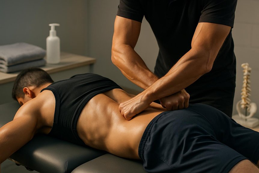 massage reduces lower back tension