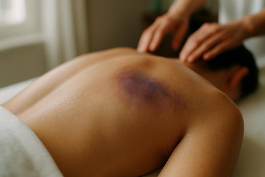 mild bruising after massage