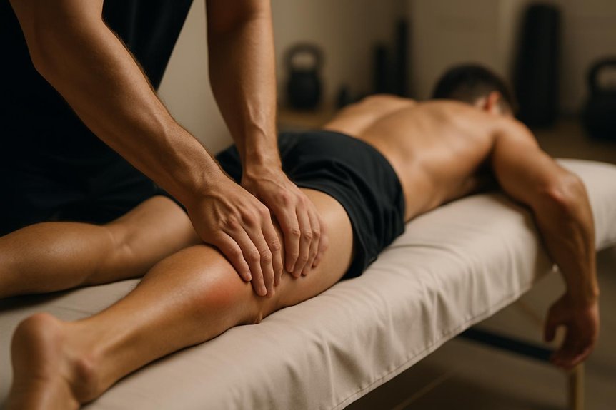 mild localized post massage soreness