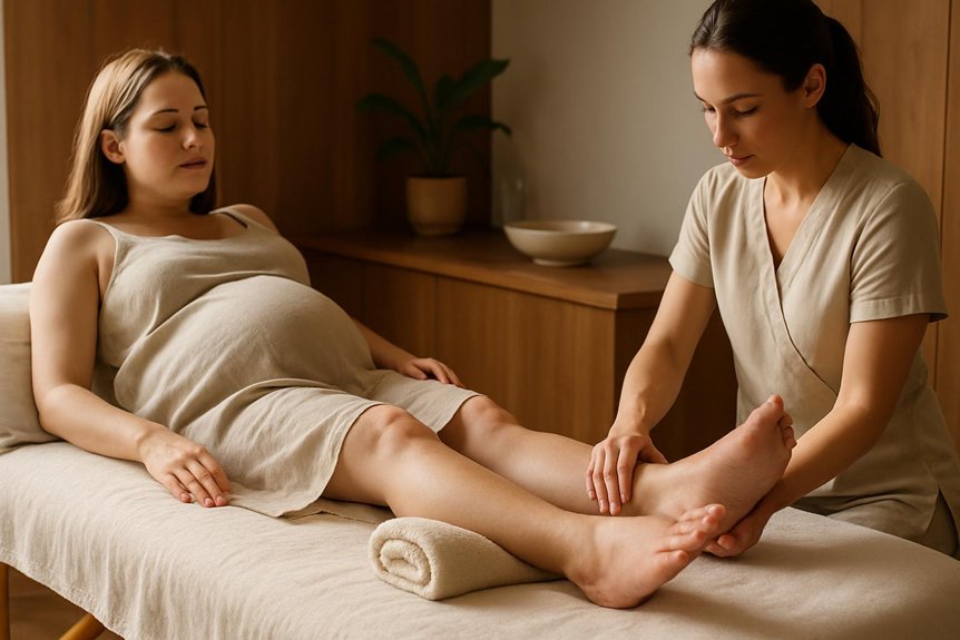 normal pregnancy related ankle swelling