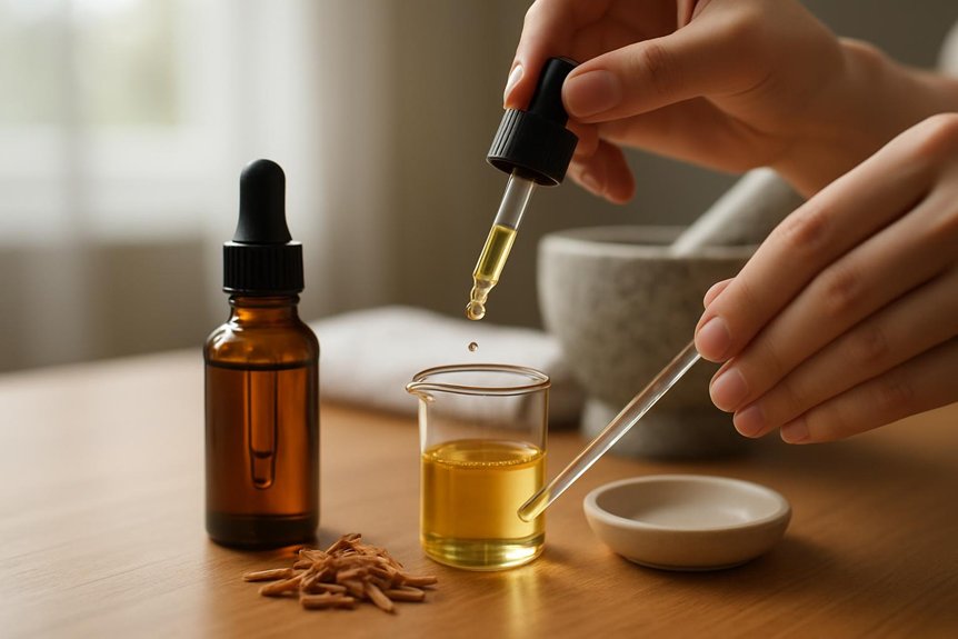 precise diluted sandalwood massage proportions