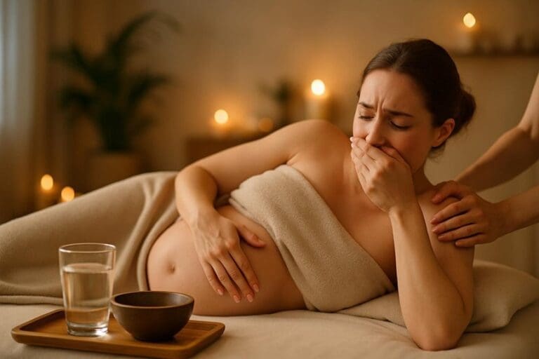 prenatal massage causing nausea