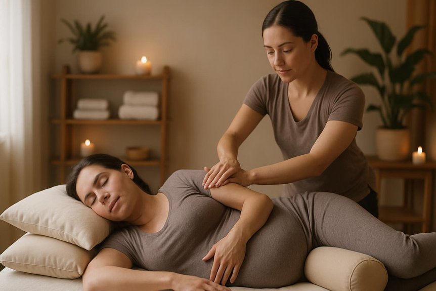 prenatal massage eases nausea