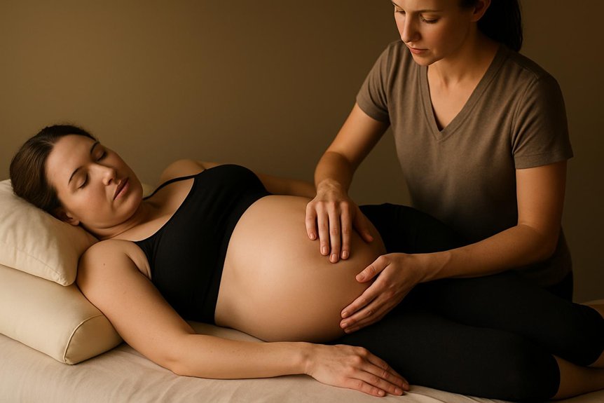 prenatal massage eases round ligament