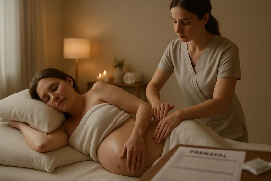 prenatal massage rarely causes spotting