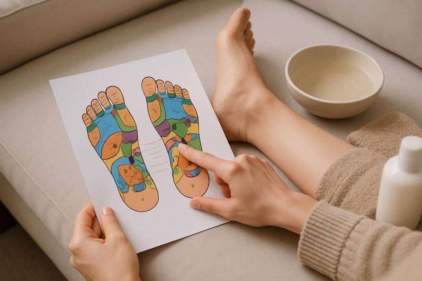 relaxation focused foot pressure guidance