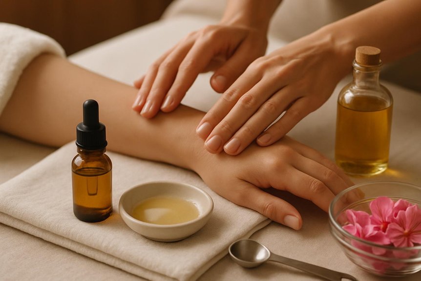 safe geranium oil massage