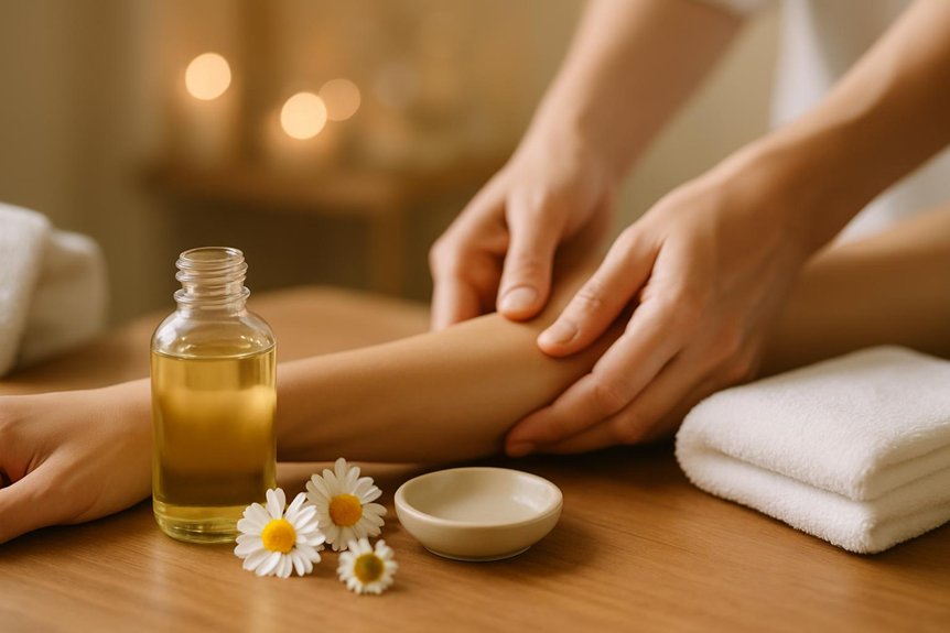 safe roman chamomile aromatherapy massage