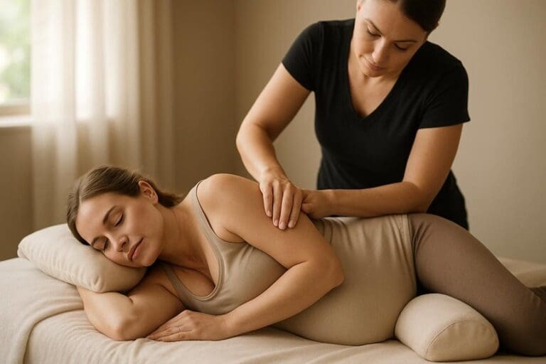 safe second trimester back massage