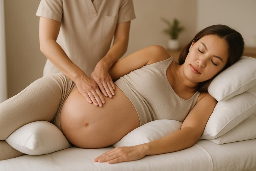 safe supported third trimester massage