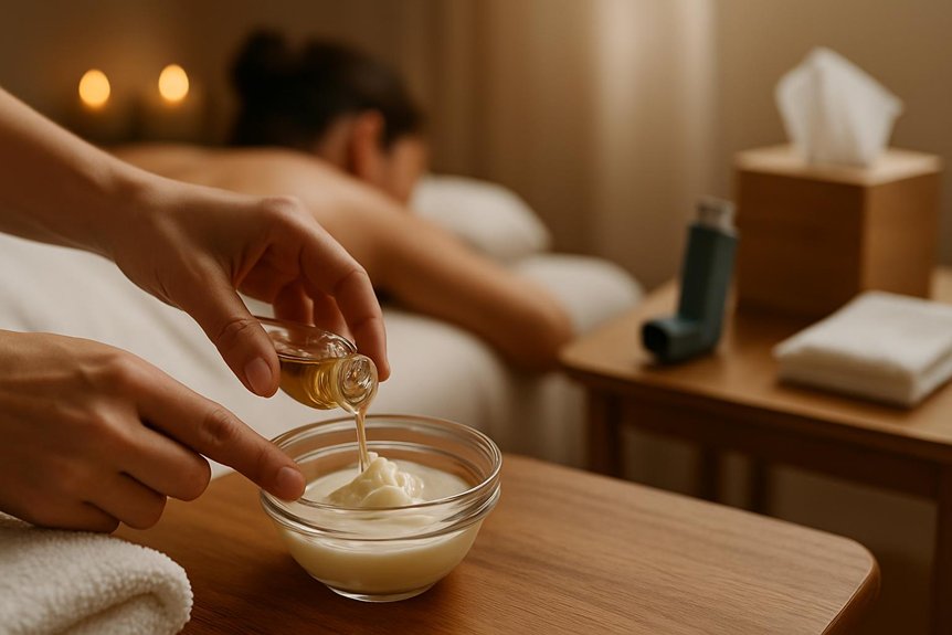 sandalwood aroma triggers respiratory reactions