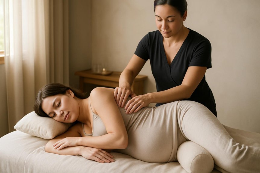 second trimester gentle side lying massage