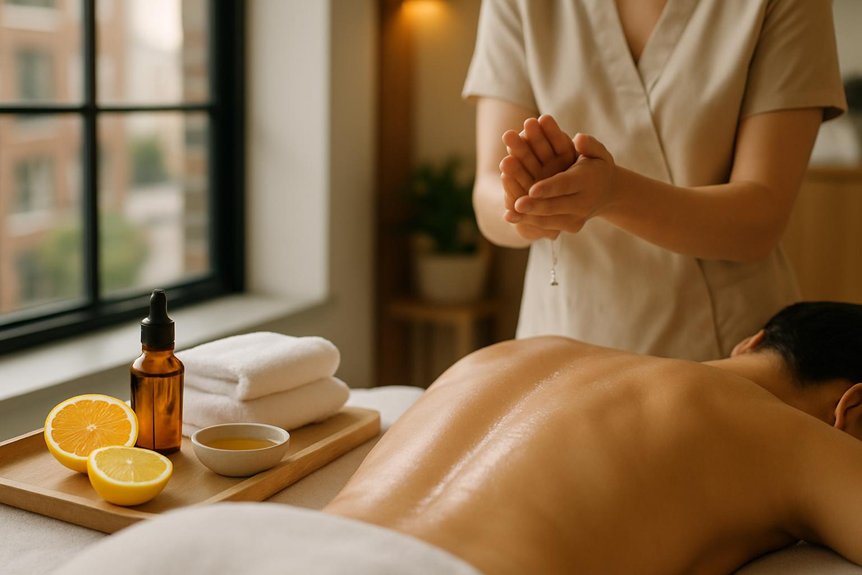 selective diluted aromatherapy massage