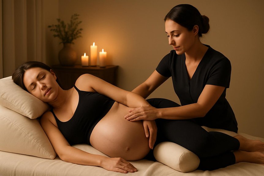 side lying with pillows