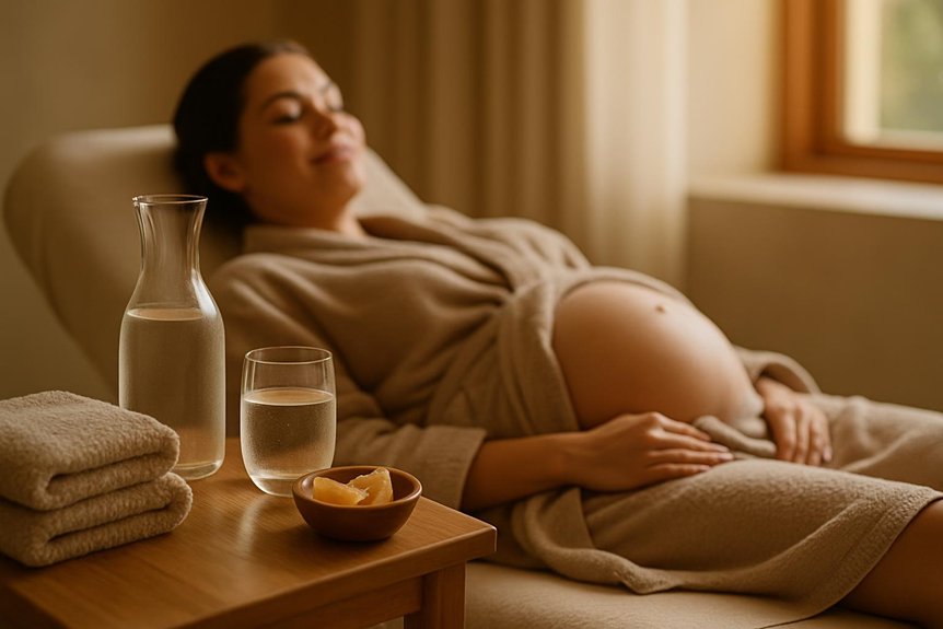 sip water after prenatal massage