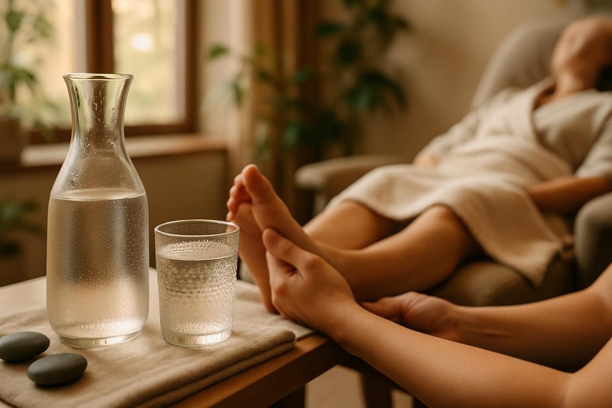 sip water after reflexology