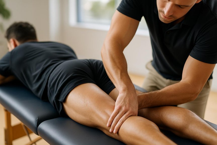 sports massage eases hamstrings