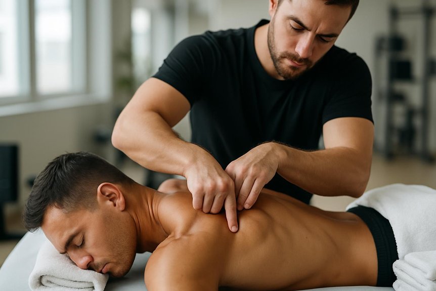 sports massage eases neck pain