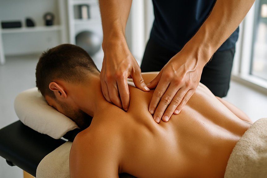 sports massage eases neck pain
