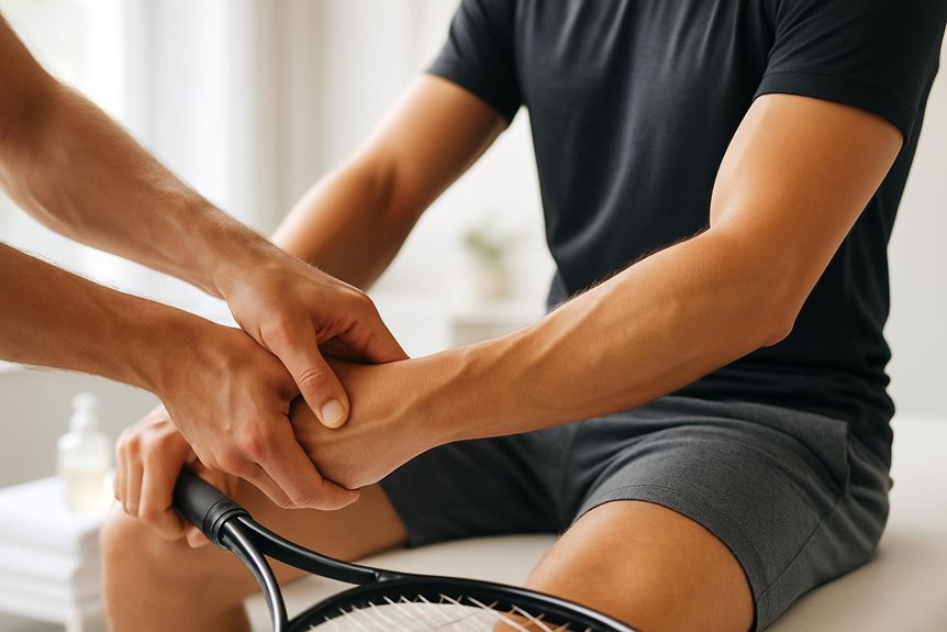 sports massage relieves tennis elbow