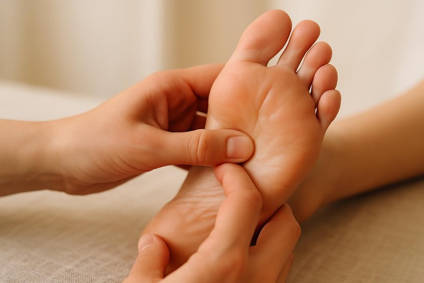 thumb walking reflexology technique steps