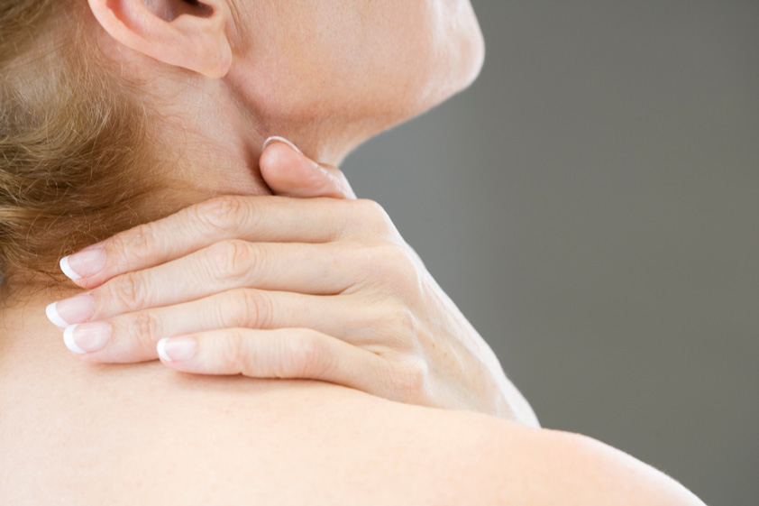 woman with neck tension
