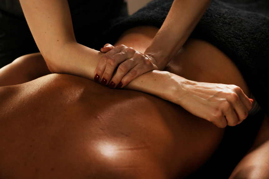 Close Up of Relaxing Massage Therapy Session
