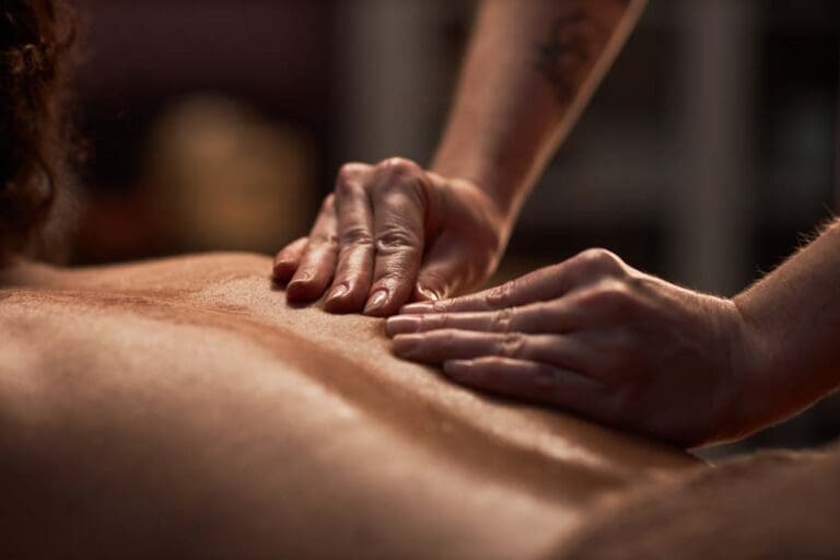 Masseuse Using Petrissage Technique